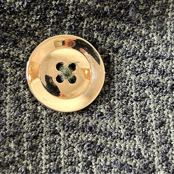 St John Blazer Green Black Jacket Textured Double Breasted Wool Blend Size 6 - Picture 8 of 12